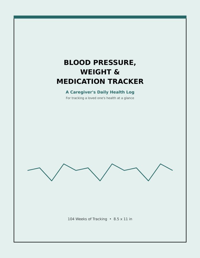 Cover of Blood Pressure, Weight & Medication Tracker
