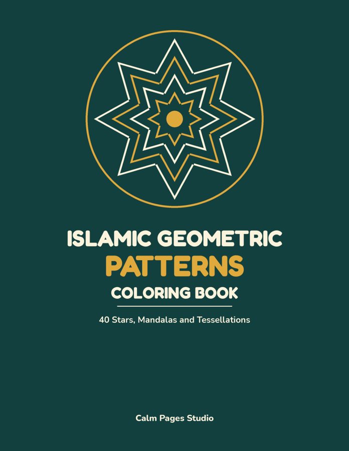 Cover of Islamic Geometric Patterns Coloring Book