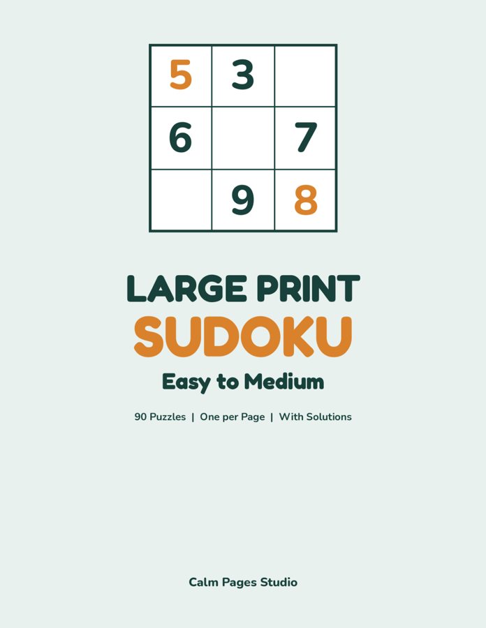 Cover of Large Print Sudoku