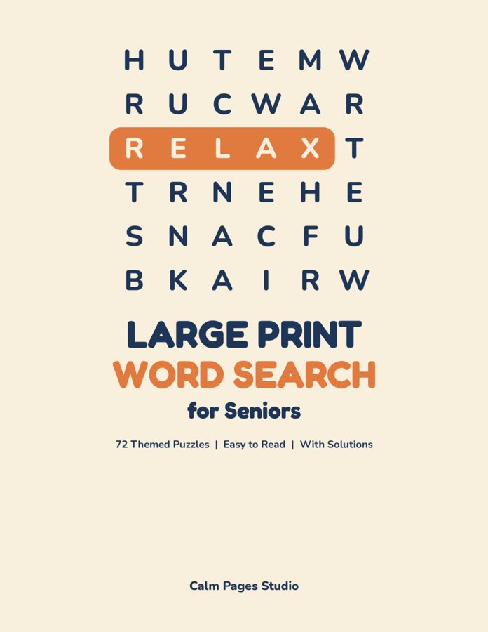 Cover of Large Print Word Search for Seniors