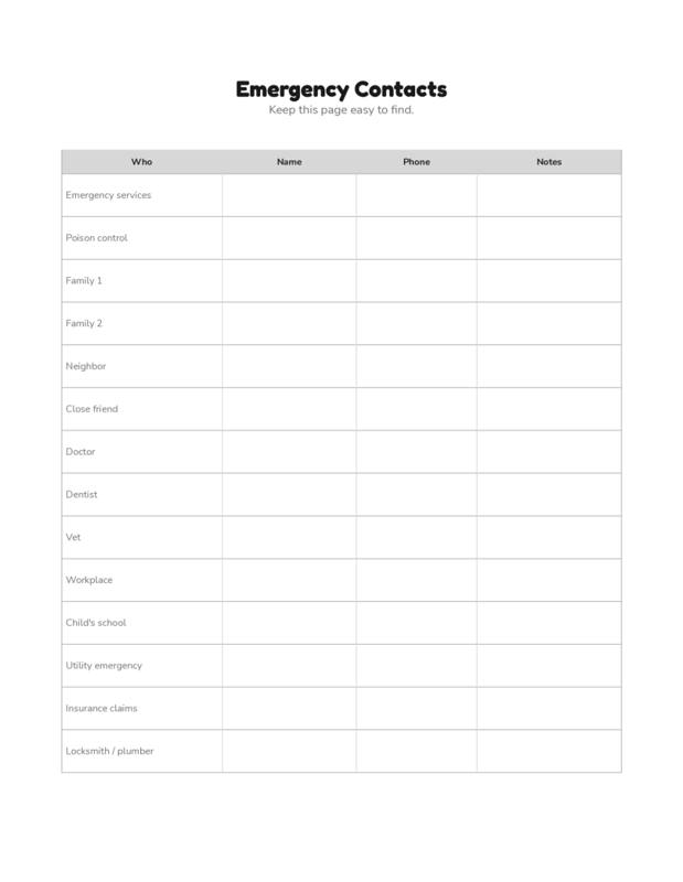 Inside Home & Life Organizer Binder, page preview 2