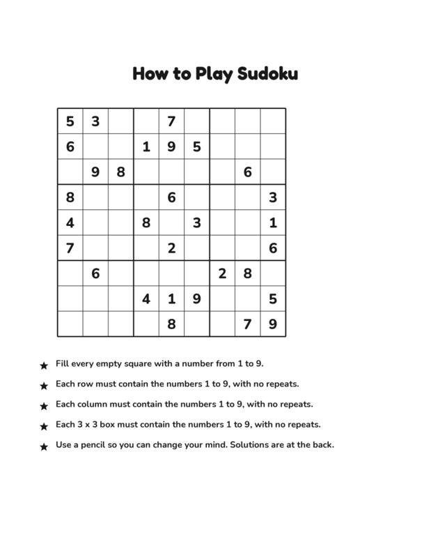 Inside Large Print Sudoku, page preview 1