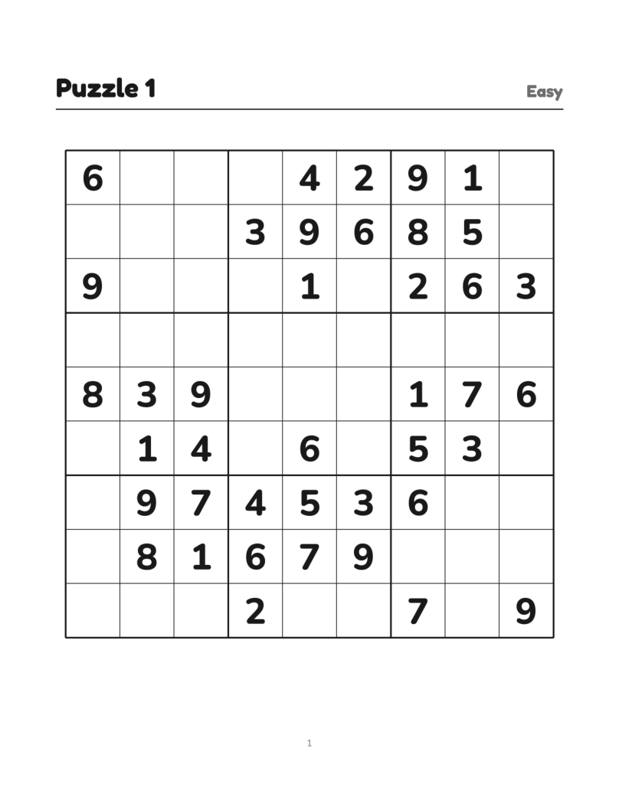 Inside Large Print Sudoku, page preview 2
