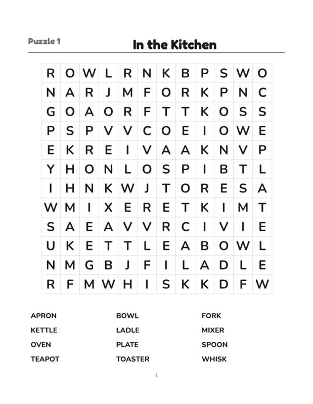 Inside Large Print Word Search for Seniors, page preview 2
