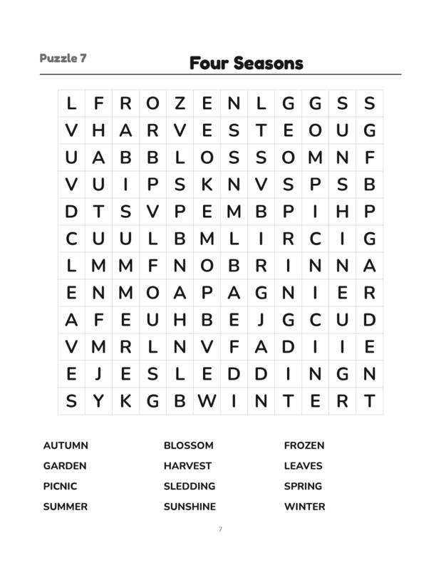 Inside Large Print Word Search for Seniors, page preview 3